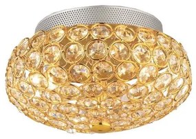 Ideal Lux - LED Plafon kryształowy KING 3xG9/3W/230V śr. 25,5 cm złoty