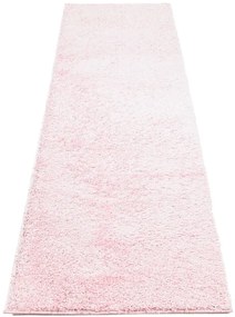 Jasnoróżowy chodnik dywanowy włochacz N6-C85
