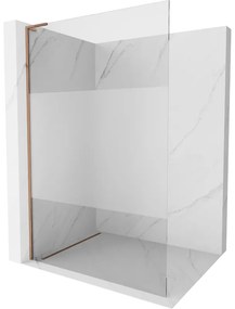 Mexen Kioto L ścianka prysznicowa Walk-in 70 x 200 cm, transparent/szron, różowe złoto - 800-070-103-60-35