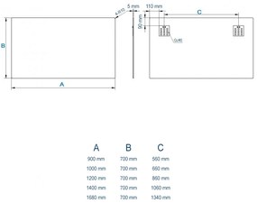 Lustro łazienkowe Lustro ścienne 2137 ProstokątneAluminium - poziomo/pionowo - 0,5 cm