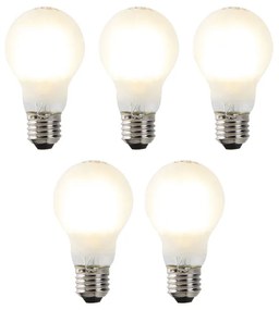 Zestaw 5 żarówek LED E27 przyciemnianych A60 matowe 7W 806lm 2700K