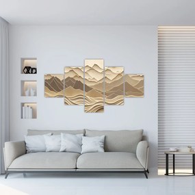 Obraz - 3D linie gór (125x70 cm)