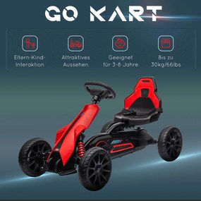 HOMCOM Go-Kart z regulowanym siedzeniem