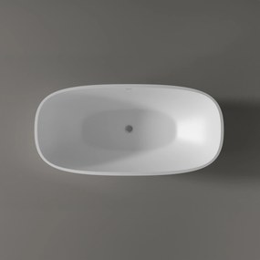 Wanna wolnostojąca OCEAN STONE z odlewu mineralnegoMatowa biel - 180 x 87 x 54 cm