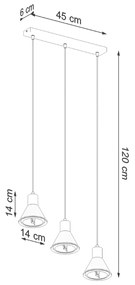 Lampa wisząca TAZILA 3 czarna SOLLUX  LIGHTING