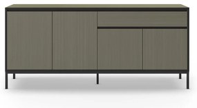 Ciemnozielona niska komoda 180x80 cm Lorenza – Marckeric