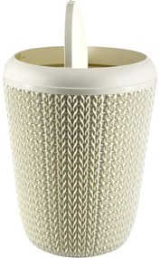 Biały łazienkowy kosz na śmieci Curver Knit, 7 l