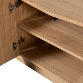 Szafka pod TV z litego drewna dębowego w naturalnym kolorze 133x52x45 cm Zuma – WOOOD