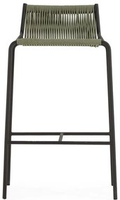 Zielony metalowy hoker (wysokość siedziska 65 cm) Emily – Marckeric