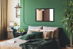 Lustro dekoracyjne prostokątne czarna ramka 50x50 cm Czarny