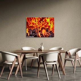 Obraz na szkle - płonące węgle (70x50 cm)