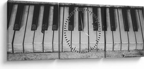 Obraz - Fortepian (z zegarem) (90x30 cm)
