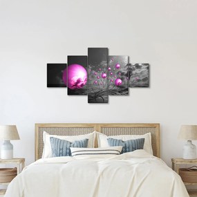 Obraz różowych kul (125x70 cm)