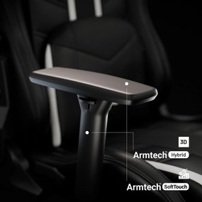 Fotel gamingowy Diablo X-Ray 2.0 Small Size, czarno-biały