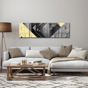 Obraz - Teksturowane kształty (170x50 cm)