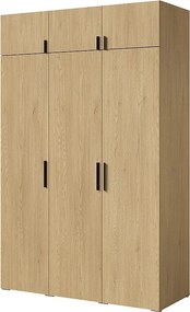 Szafa uchylna z nadstawką Napoli 3D 150 Dąb Cremona (czarny lub złoty uchwyt)