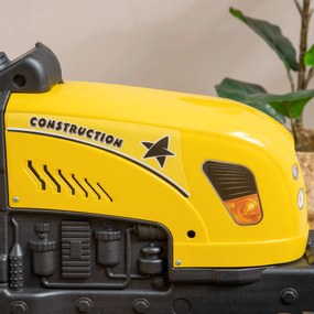 HOMCOM Traktor na pedały z przyczepką Traktor dla dzieci od 3 lat Kolor żółty