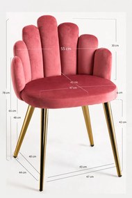 Rcznie zote aksamitne krzeso