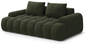 Zielona aksamitna sofa 200 cm Linz – Cosmopolitan Design