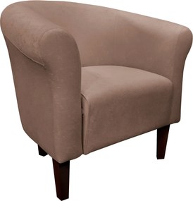 Fotel Milo tkanina Mikrofaza stylowy fotel do salonu i sypialni : Kolor nogi - Venge, Kolor tkaniny - 3 MIKROFAZA, Wysokość nogi - 20 cm