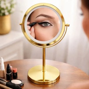 Lusterko Do Makijażu PREMIUM Kosmetyczne POWIĘKSZAJĄCE 10X Podświetlane LED