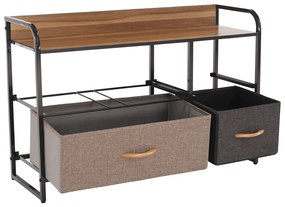 Komoda z szufladami z tkaniny HAZEL TYP 4, brązowy, S