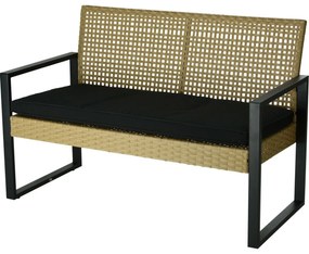 Zestaw mebli ogrodowych Gandia, 4 szt., metal, rattan PE