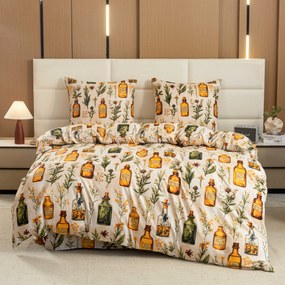 PrzytulneMieszkanie.pl PrzytulneMieszkanie.pl Pościel z mikrofibry APOTHECARY kremowe Rozmiar pościeli: 70 x 90 cm | 140 x 220 cm