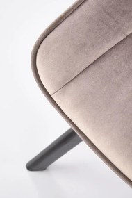 Krzesło tapicerowane K520 VELVET beżowe obracane HALMAR
