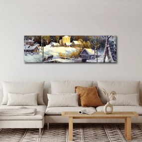 Obraz - Zimowe miasteczko (170x50 cm)