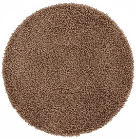 Dywan shaggy Best jednokolorowy cappuccino 200 cm x 200 cm koło