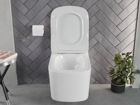 Mexen Vivo miska wc Rimless Tornado z deską wolnoopadającą slim, duroplast, biała połysk - 30610200T