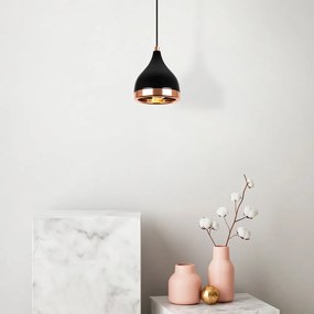Czarna/w kolorze miedzi lampa wisząca ø 14 cm Yildo – Opviq lights