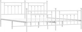 Białe metalowe łóżko małżeńskie 200x200 cm R1-A86