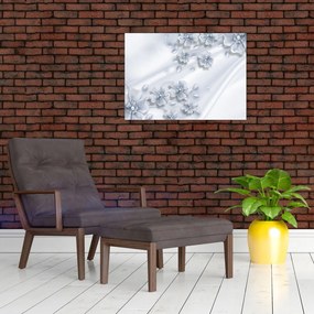 Obraz na szkle - kwiatowy wzór (70x50 cm)