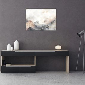 Obraz - Górska abstrakcja z teksturą marmuru (70x50 cm)