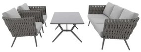Zestaw RIVA EXPERT - zestaw ogrodowy z szarego aluminium