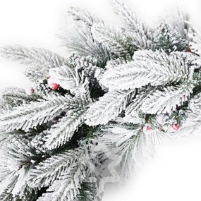 Wieniec świąteczny ośnieżony 50 LED 60 cm