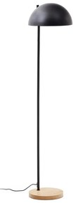 Czarna/w naturalnym kolorze lampa stojąca z metalowym kloszem (wysokość 150 cm) Catlar – Kave Home