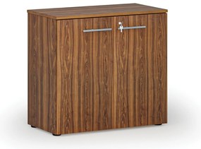 Szafa biurowa z drzwiami PRIMO WOOD, 800 x 420 x 740 mm, orzech