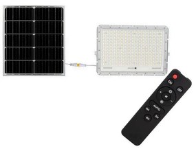 LED Zewnętrzny naświetlacz solarny LED/30W/3,2V 4000K biała + + +pilot