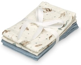 Jasnożółte myjki z bawełny organicznej zestaw 4 szt. 30x30 cm Sea Garden – Cam Cam Copenhagen