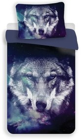 PrzytulneMieszkanie.pl PrzytulneMieszkanie.pl Pościel z mikrofibry 3D BLUE WOLF, niebieska Rozmiar pościeli: 70 x 90 cm | 140 x 200 cm