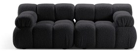 Antracytowa sofa modułowa z materiału bouclé 188 cm Bellis – Micadoni Home