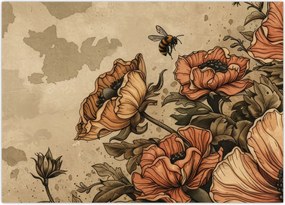 Obraz na szkle - Bee Meadow II. (70x50 cm)