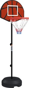 SPORTNOW Stojak do koszykówki, regulowana wysokość, magnetyczna tarcza do darta, 98-148 cm, Czarny