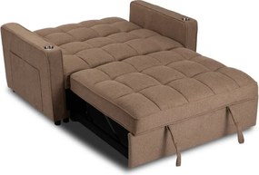 Fotel do Spania ASTER Rozkładany Amerykanka Brązowy Nowoczesny