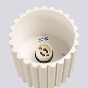 Plafon AURA 1 beżowy GU10 ryflowany SOLLUX  LIGHTING