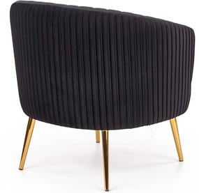 Tapicerowany fotel w stylu glamour Crown