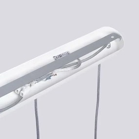 Biała wisząca lampa na listwie C0-B34